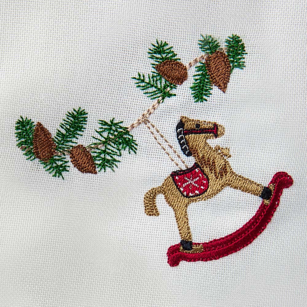 Juleserviett med gyngehest