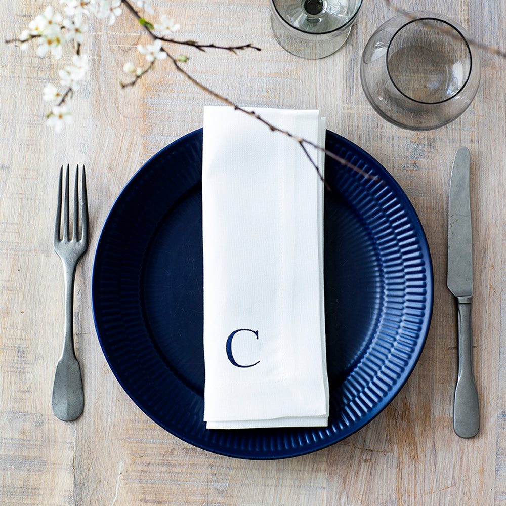 Serviett med bokstaver