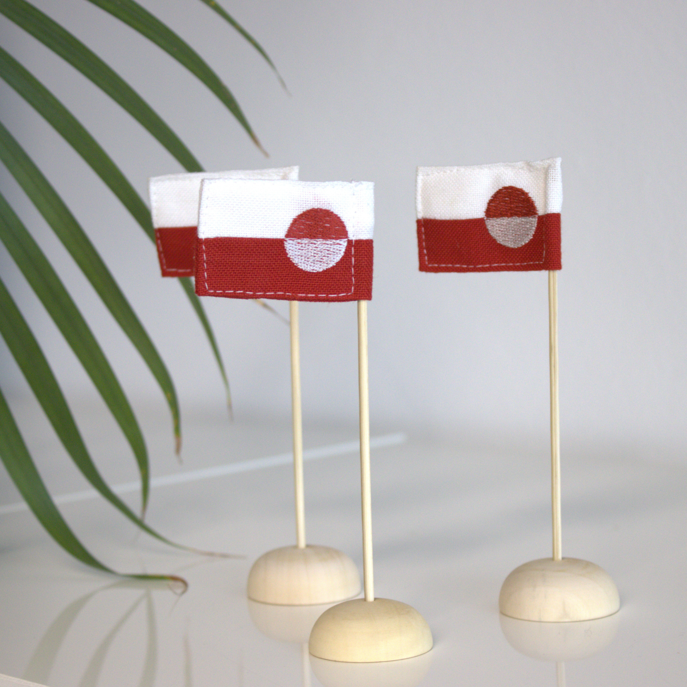 Mini bordflag Grønland