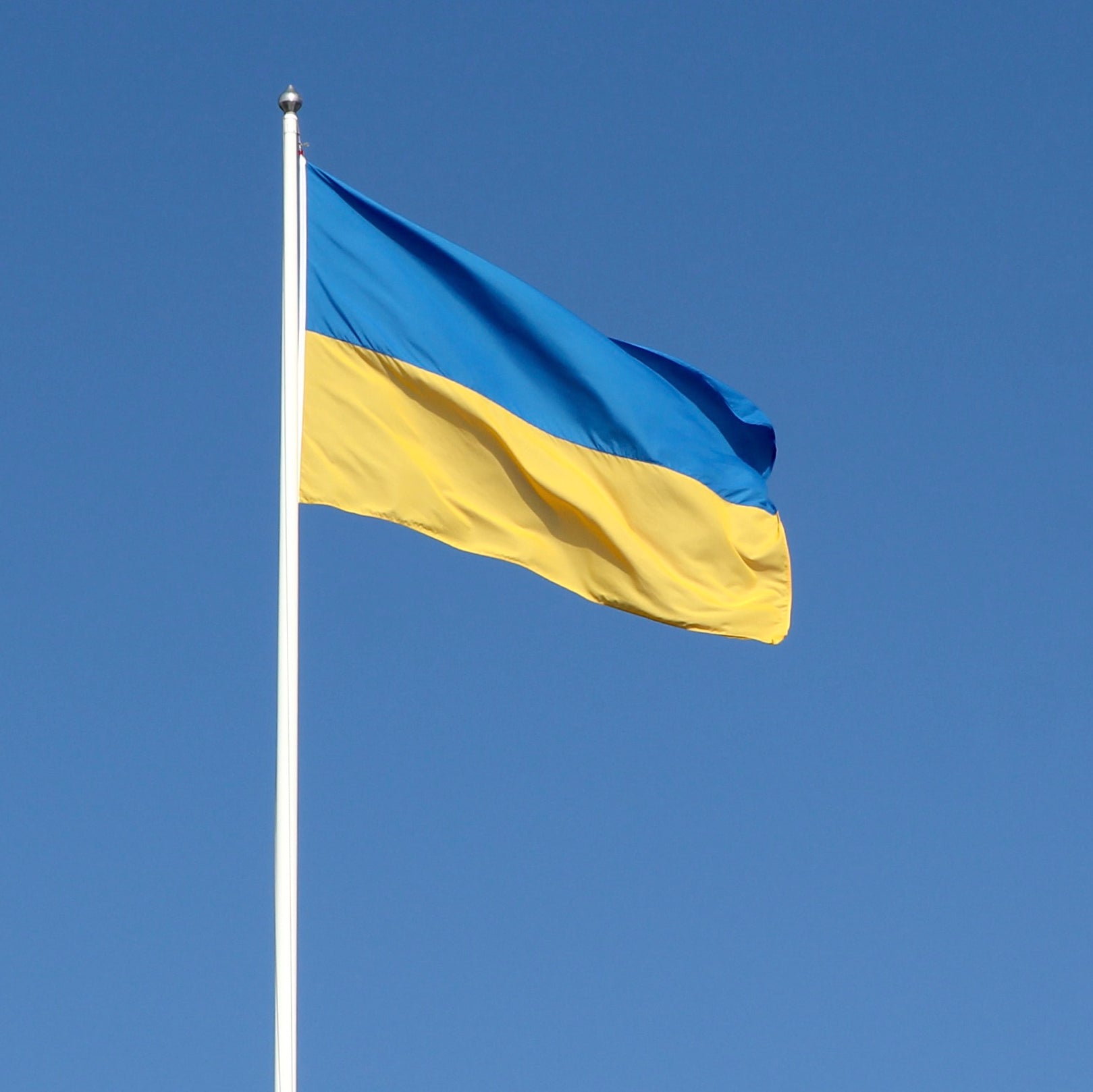 Ukrainsk flag passer til 10, 11 og 12 meters flagstang