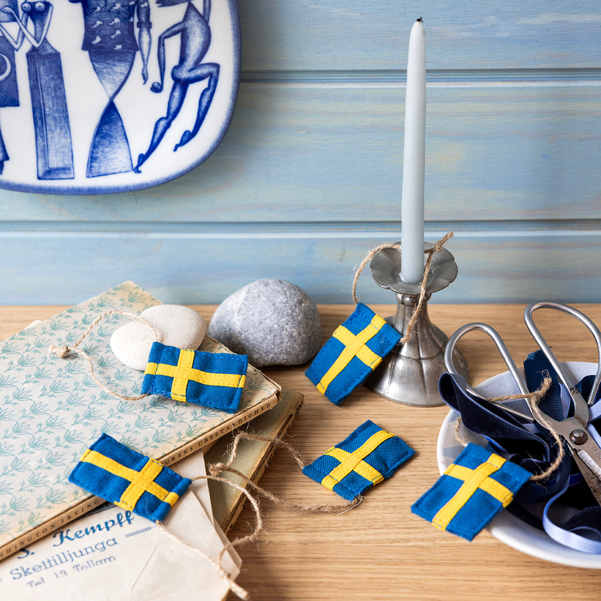 Små svenske pynteflagg