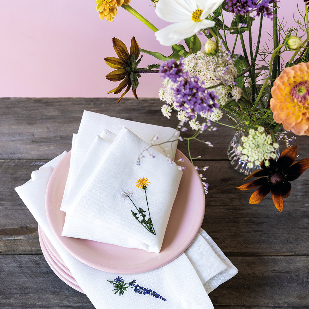 6 stk. Flora servietter med forskjellige motiver