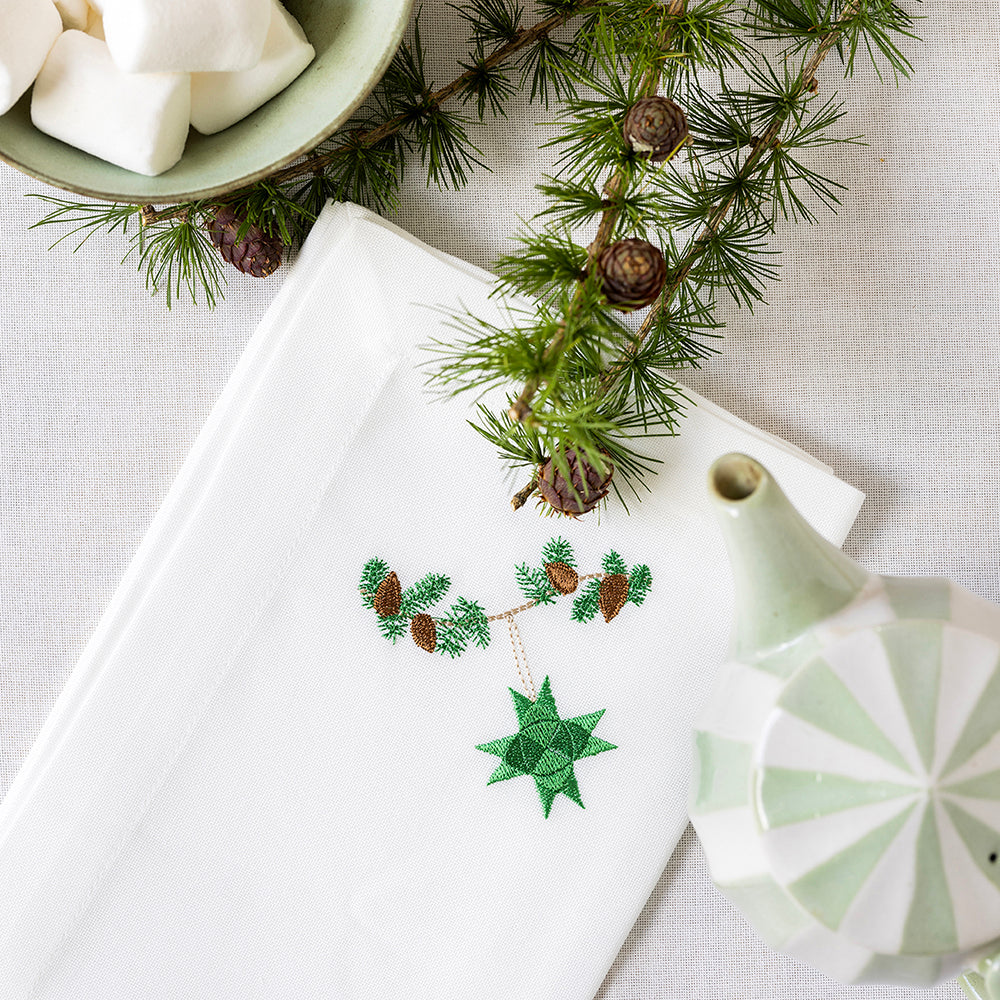 Juleserviett med flettet stjerne – 2. sortering