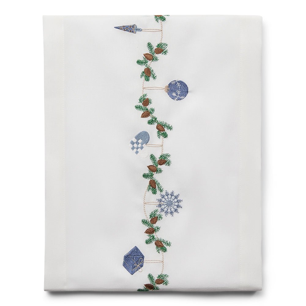 Julebordløper med klassiske blå motiver