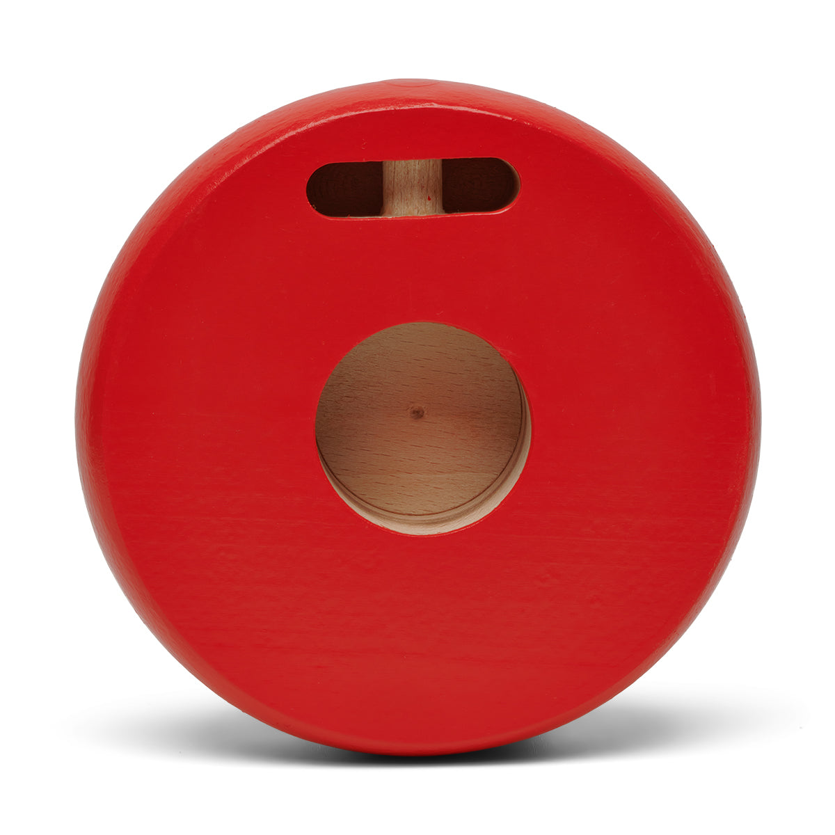 Rød flaggstangknapp i tre