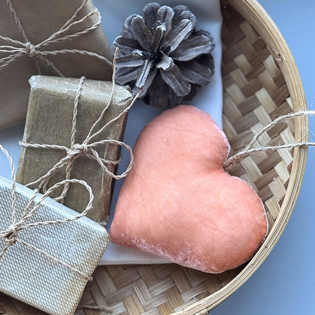 Silkevelurhjerte, rosa