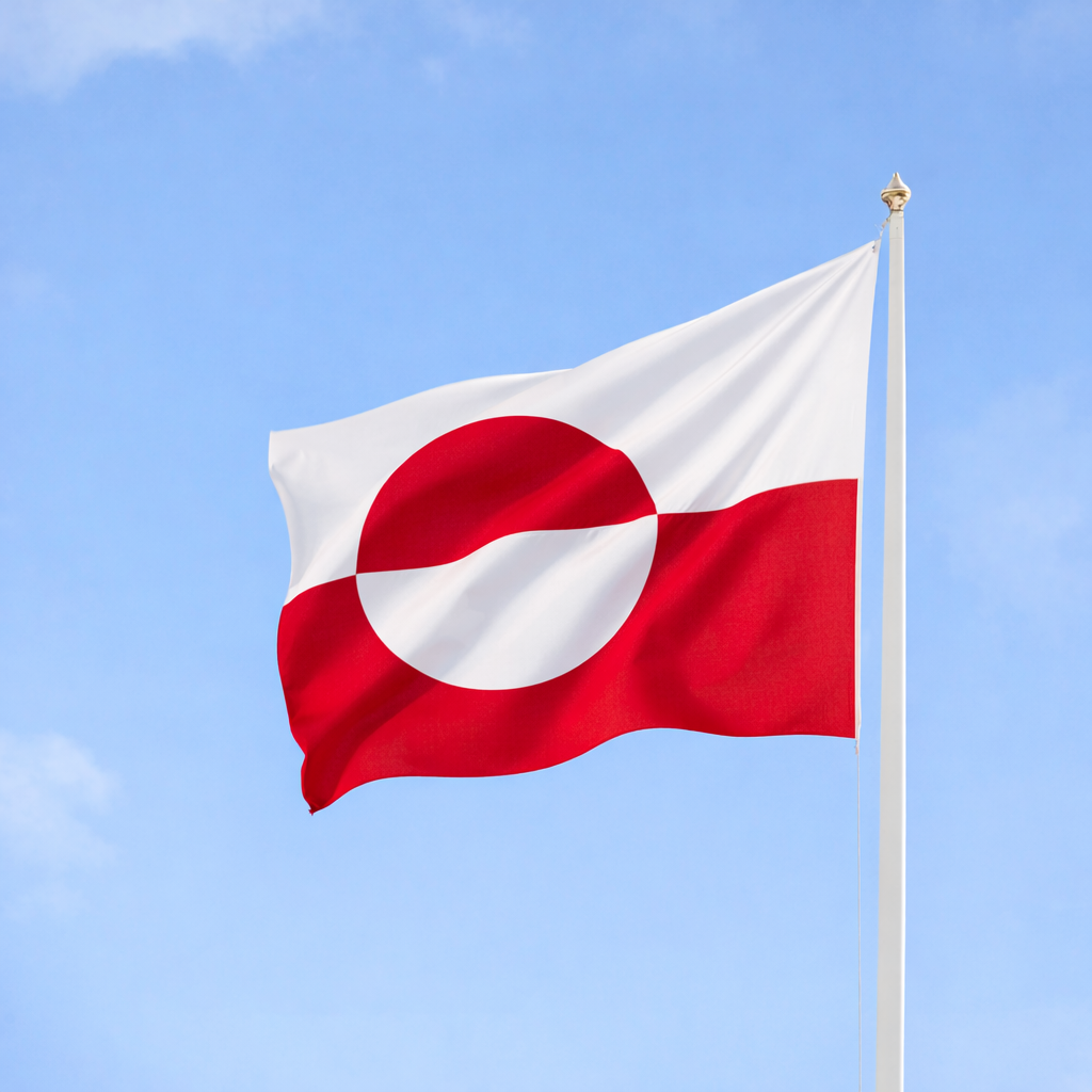 Grønlands flagg - Trykt