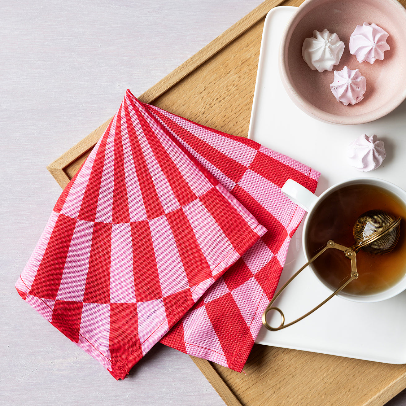 4 stk. röde cirkusservietter