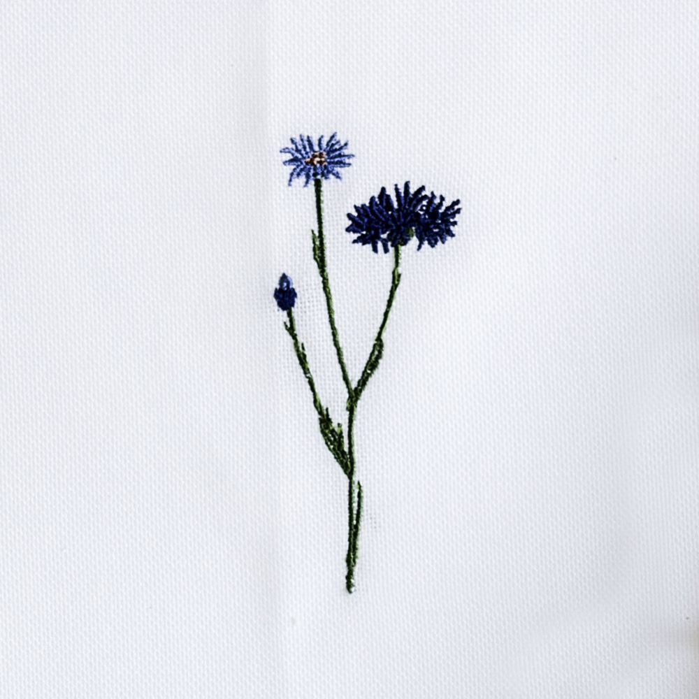 Flora serviett med kornblomst