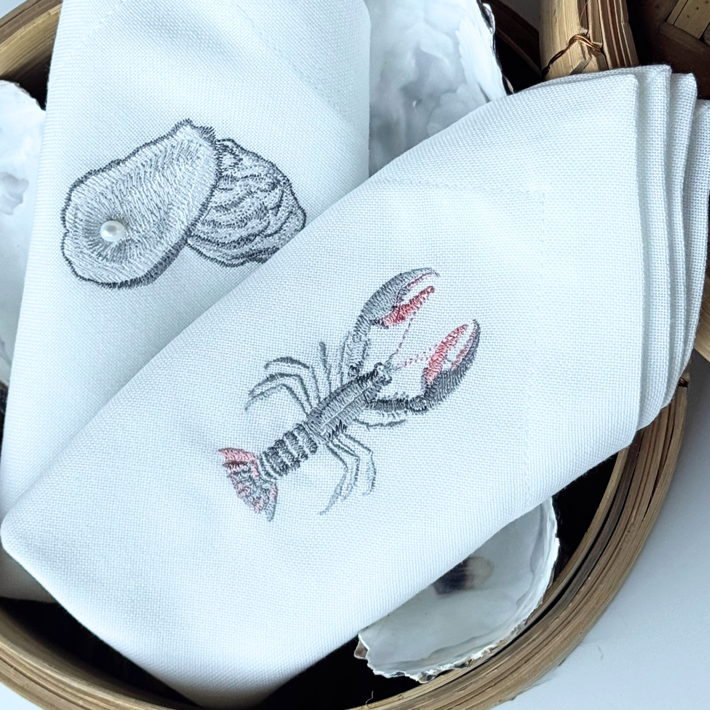 Serviett med kreps - 2 stk