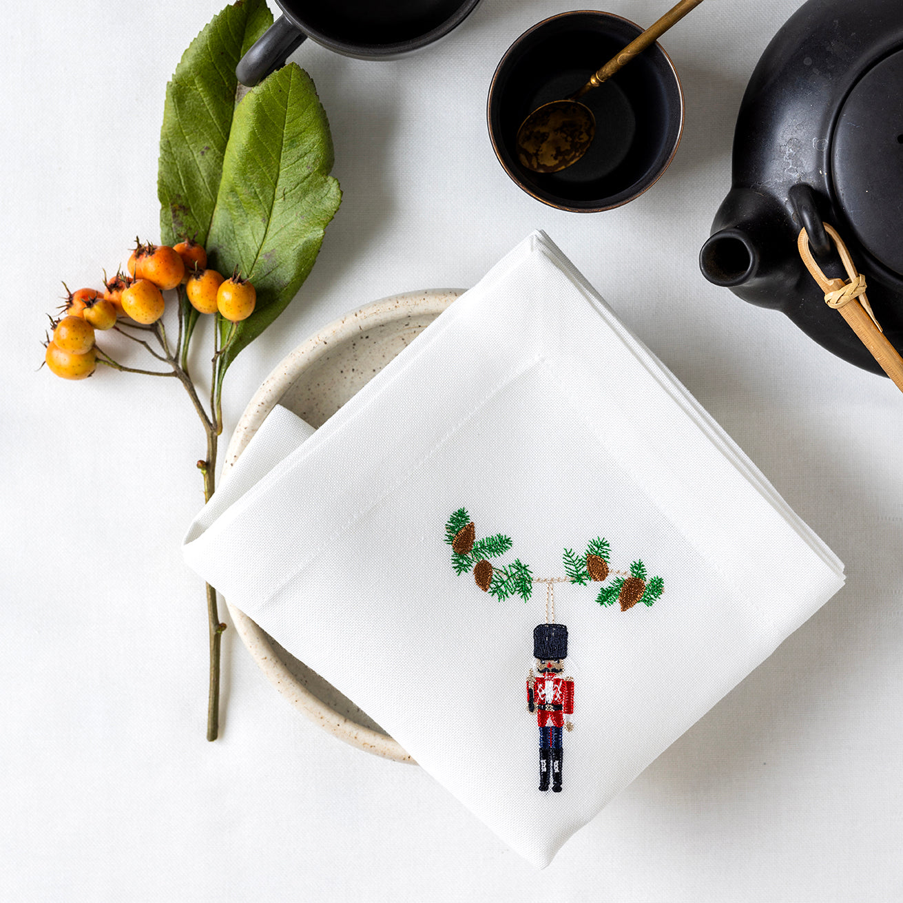 Juleserviett med Nøtteknekker