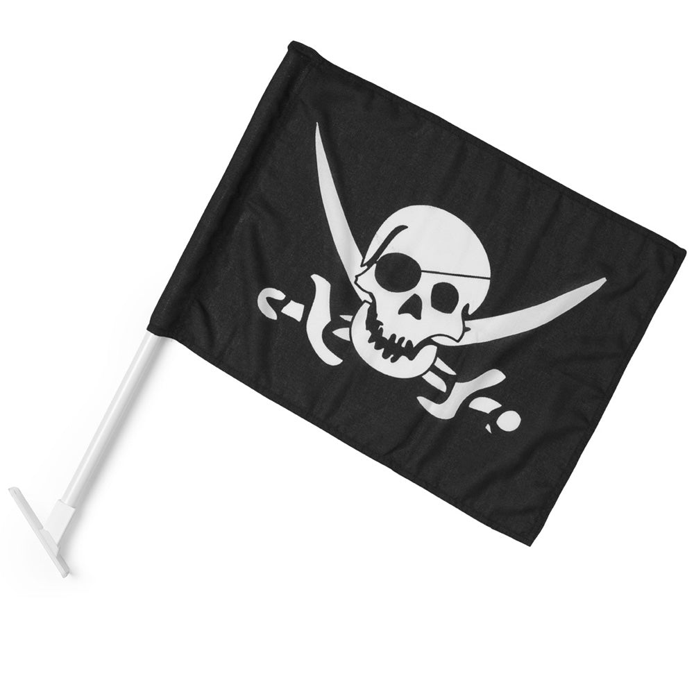 Fasadeflaggstang med sjørøverflagg