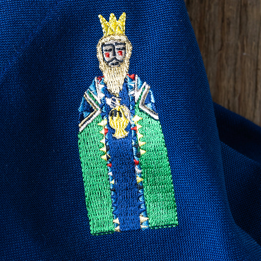 Midtnattblå serviett med Baltasar - Stjernestøv