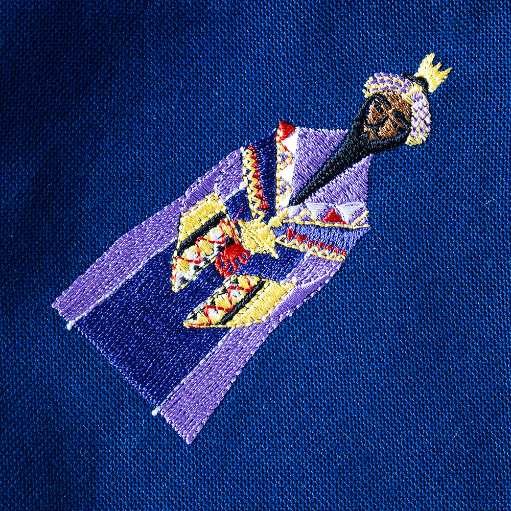 Midtnattblå serviett med Kaspar - Stjernestøv