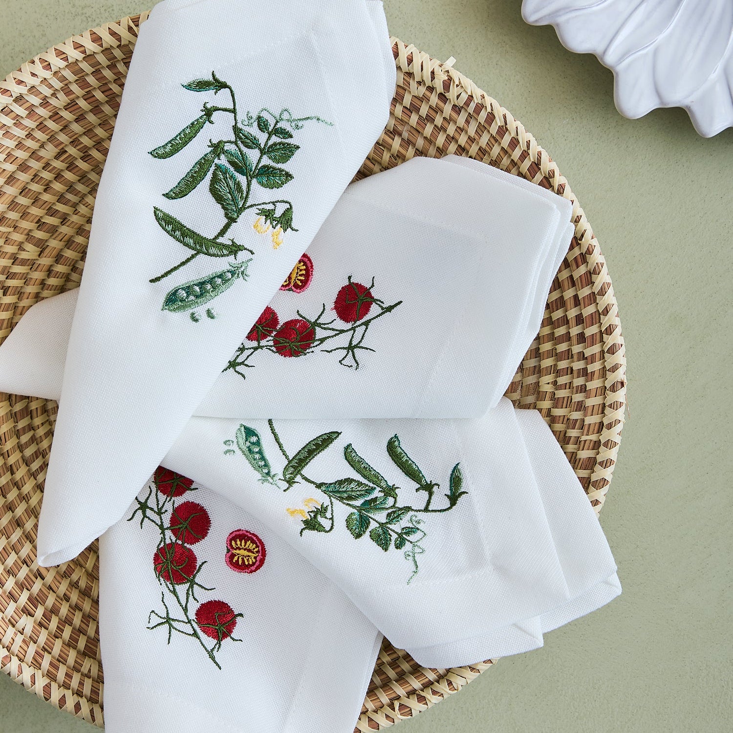 Servietter med ærter - 2 stk.